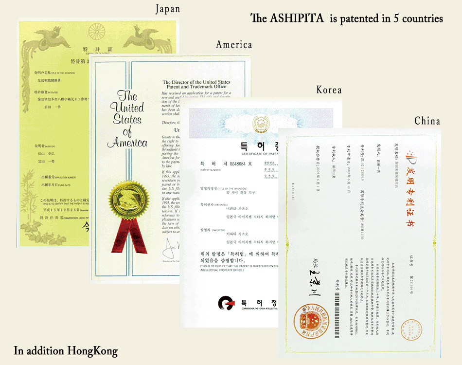 世界５ヶ国で特許取得 width=